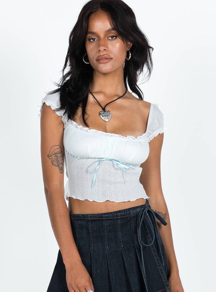 Kelvine Strapless Top White