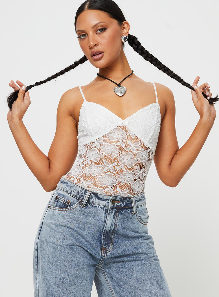 Lace bodysuit over store t shirt