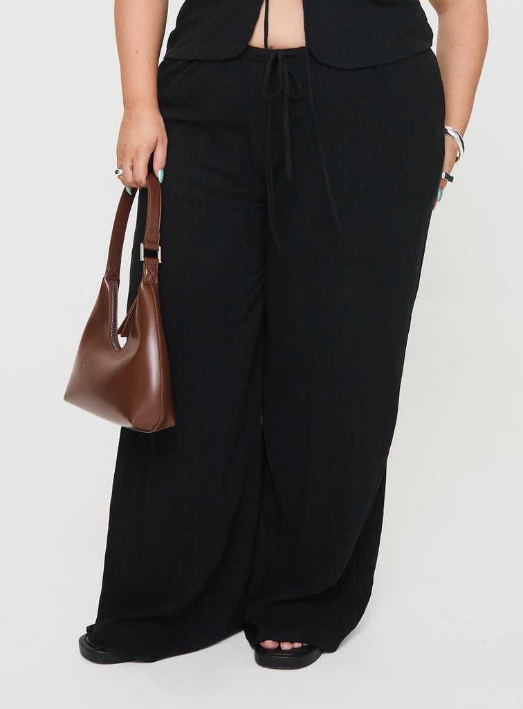 Blissfully Pant in Black Linen Blend