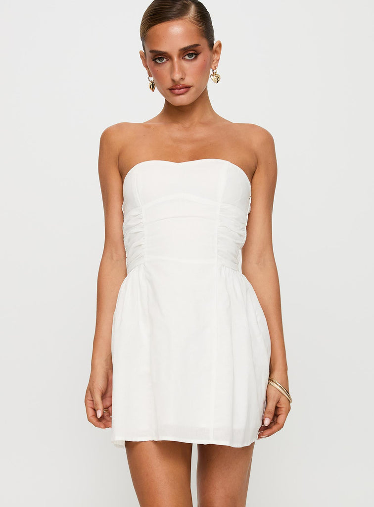 Palace Promenade Strapless Mini Dress White