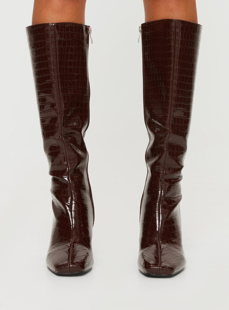 Burgundy knee high boots uk best sale