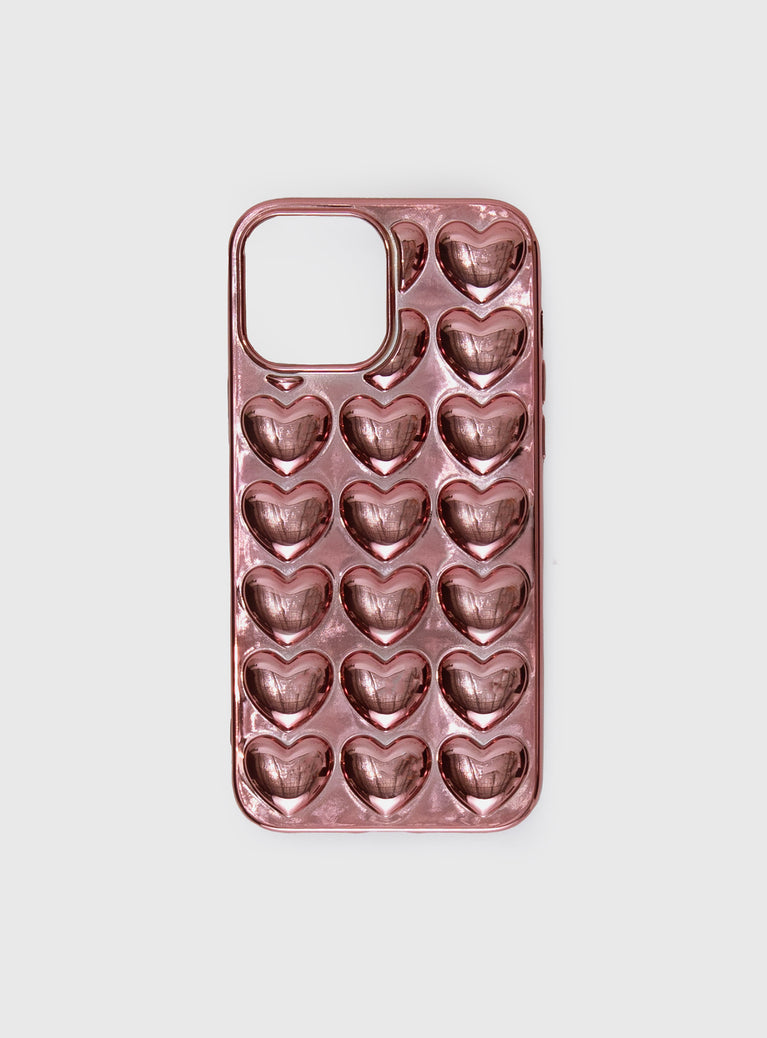 iPhone case Bubble heart design, lightweight, plastic clip on