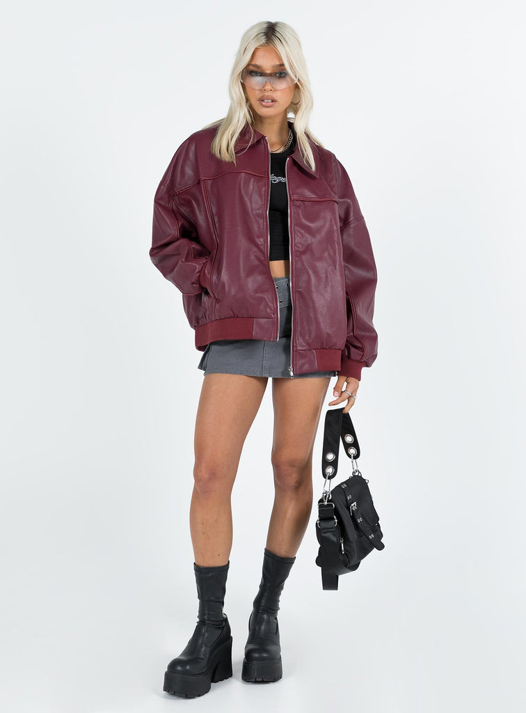 Burgundy offers Jacket