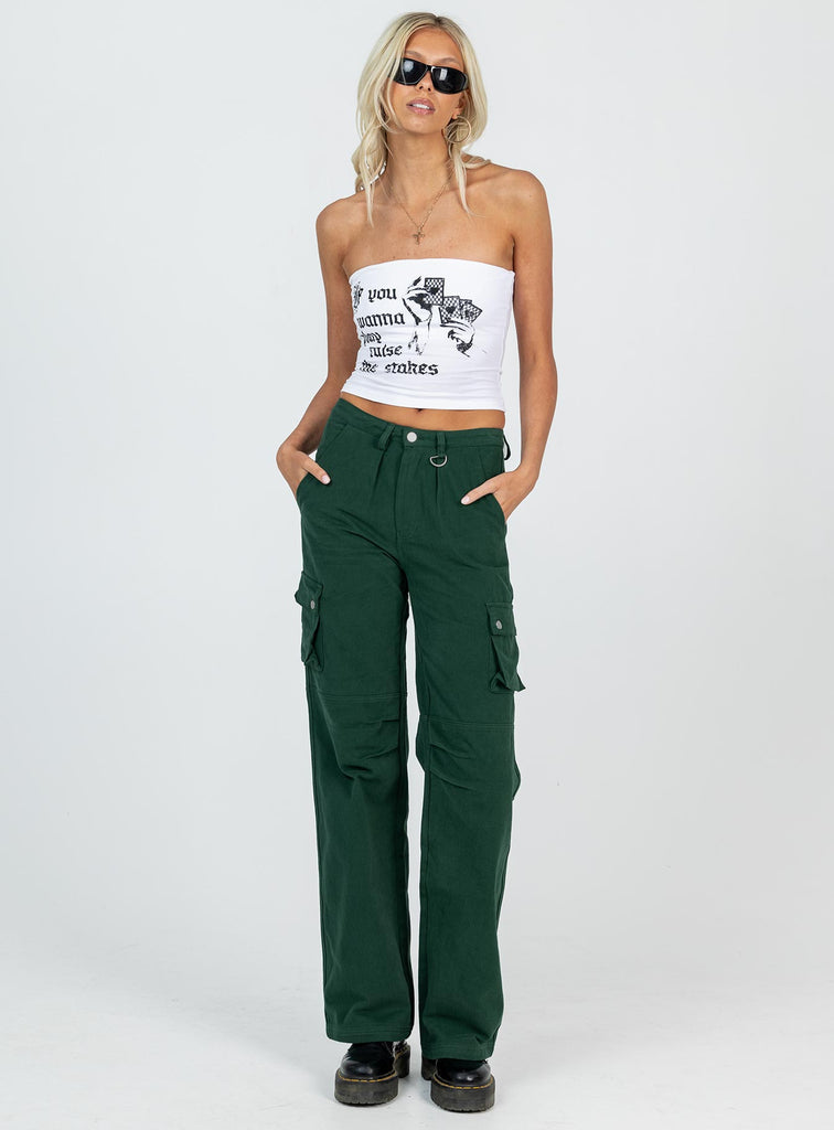 Cargo hot sale green jeans