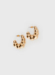 Gold-toned hoops with stud fastening