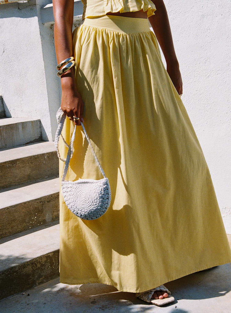 Valerio Maxi Skirt Yellow Princess Polly