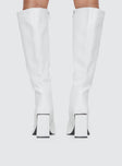Scarlet Knee High Boots White