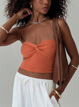 Strapless top Knit material, knotted bust