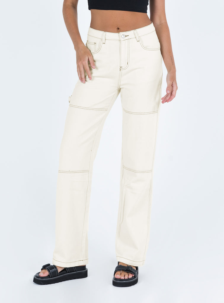 Brunie Pants White Tall