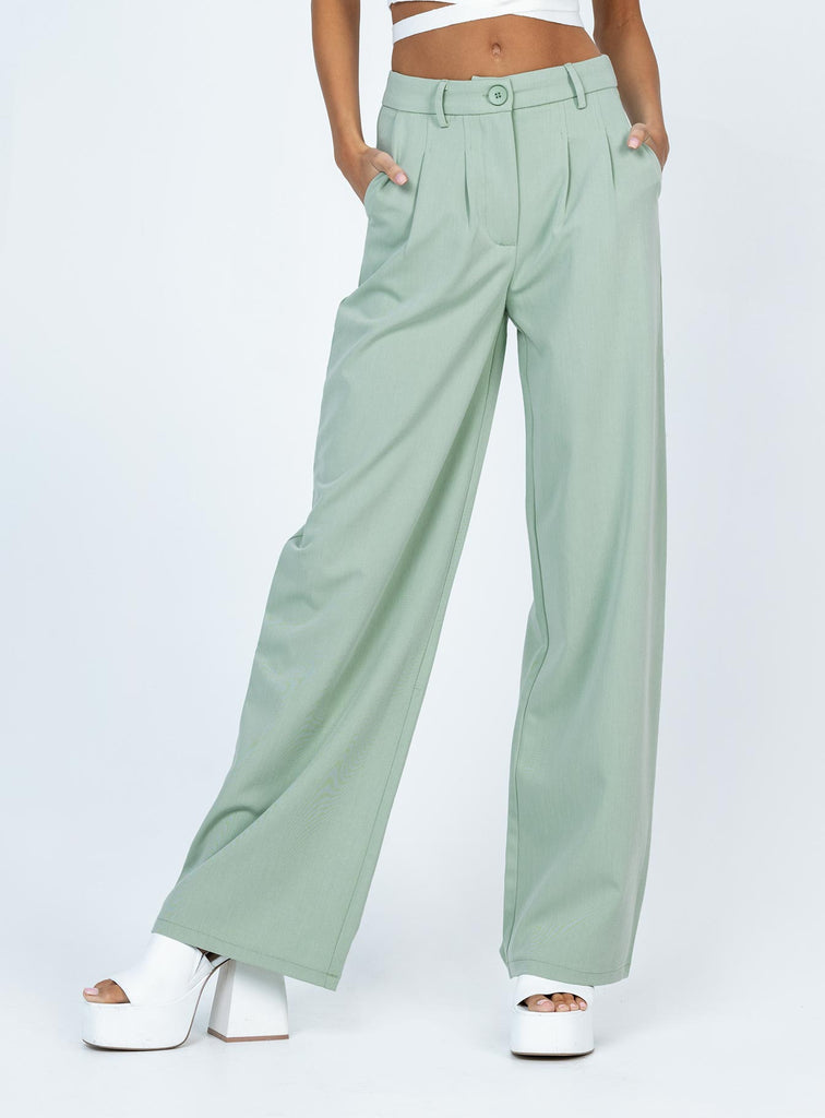 Mint green hot sale slacks