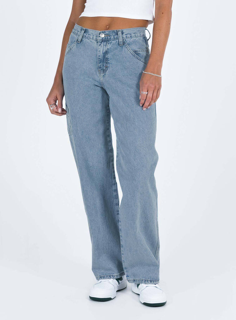 Naylor Wide Leg Jeans Light Wash Denim