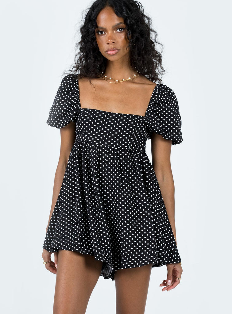 Polka dot romper pants hotsell