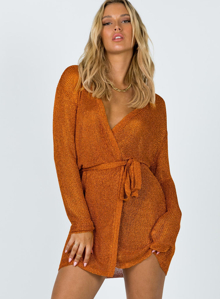 The Goddess Mini Dress Orange