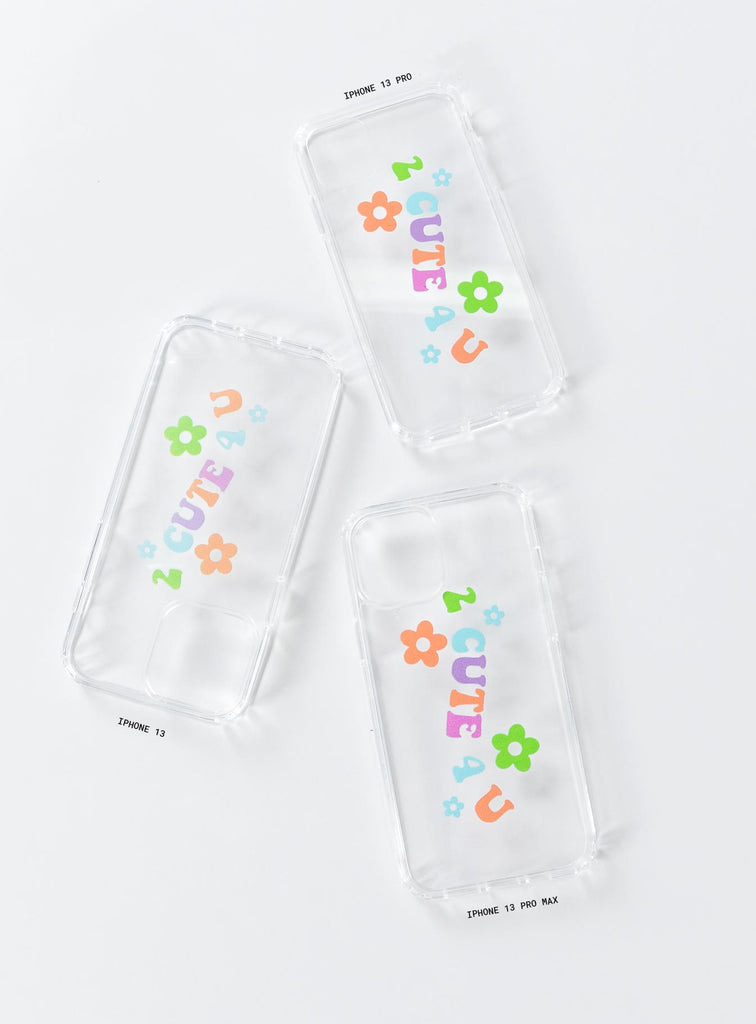 Too Cute iPhone Case Clear / Multi