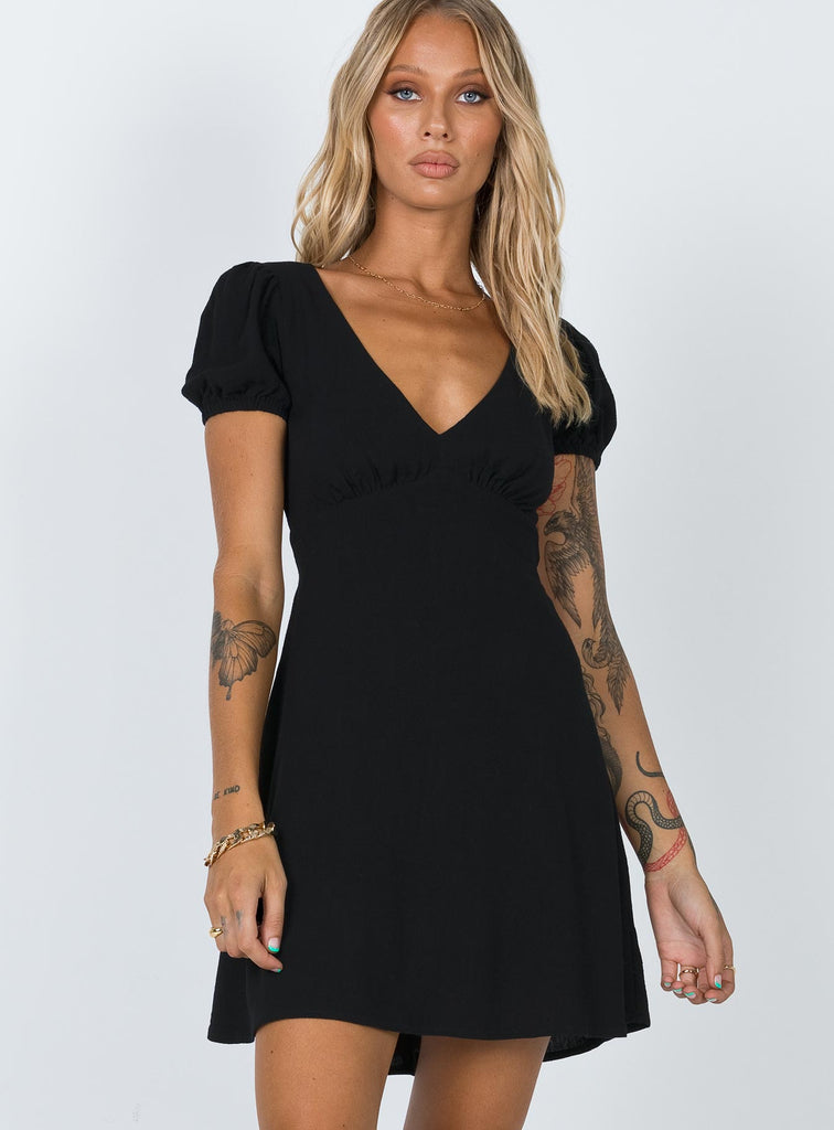 Princess polly black wrap dress best sale