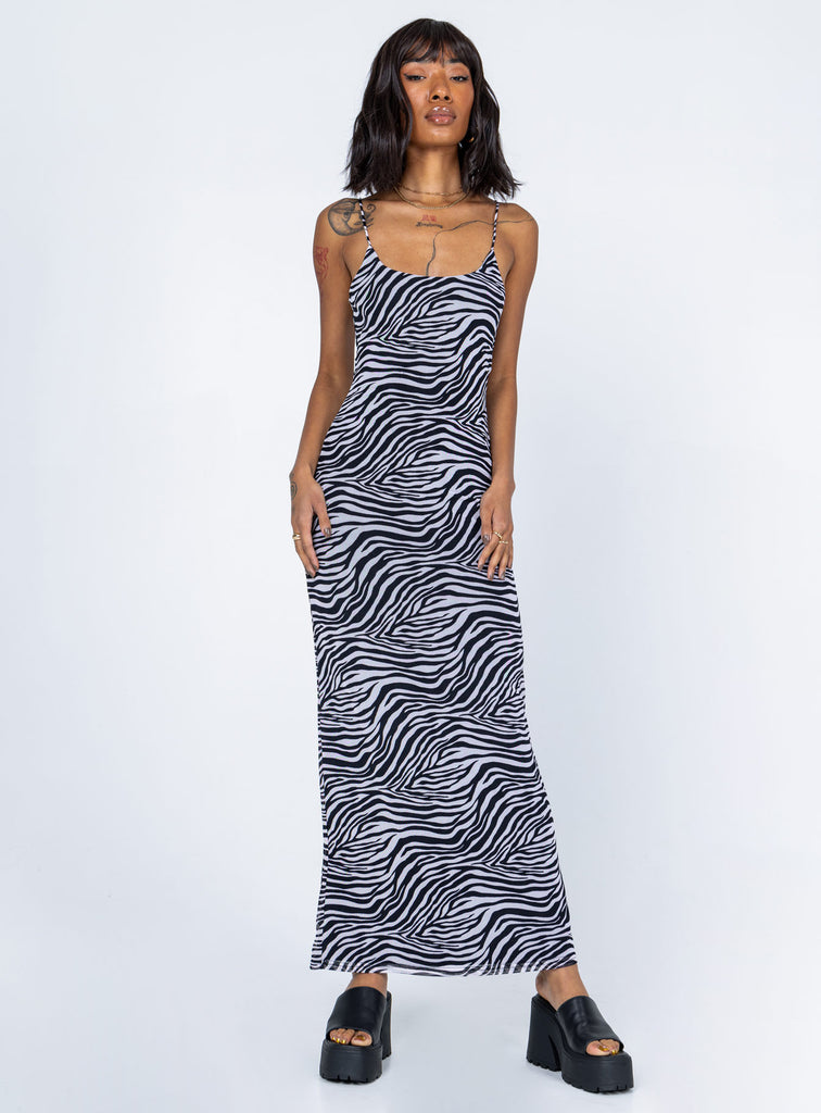 Zebra print hot sale maxi