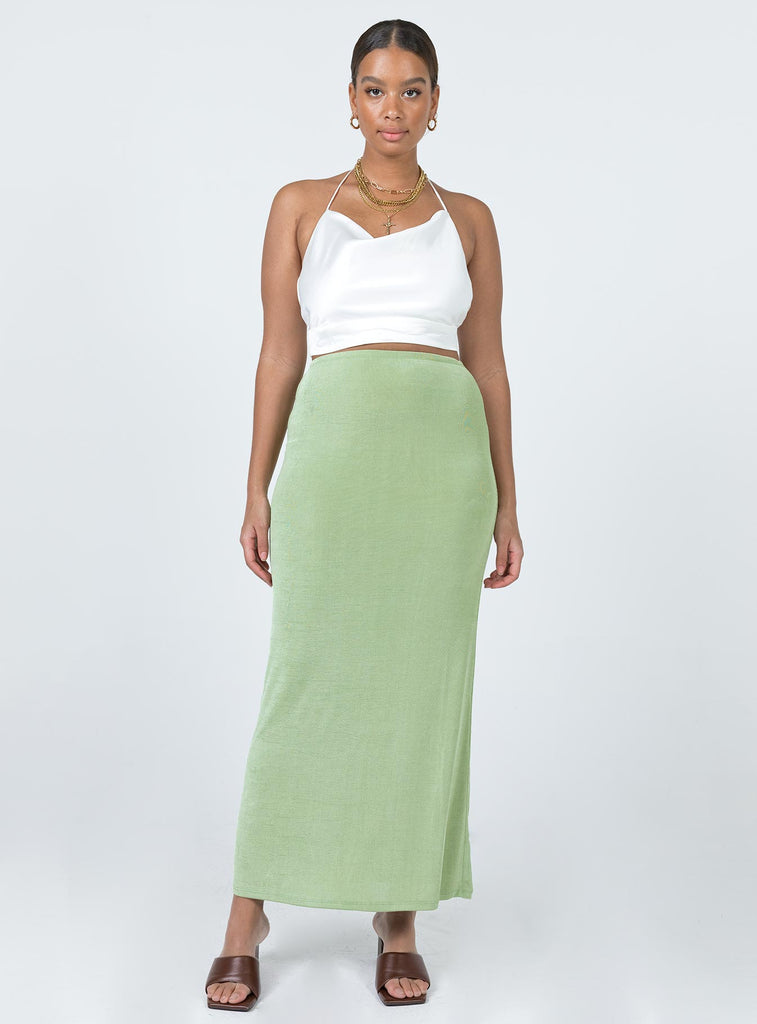 Pastel green maxi skirt Clearance