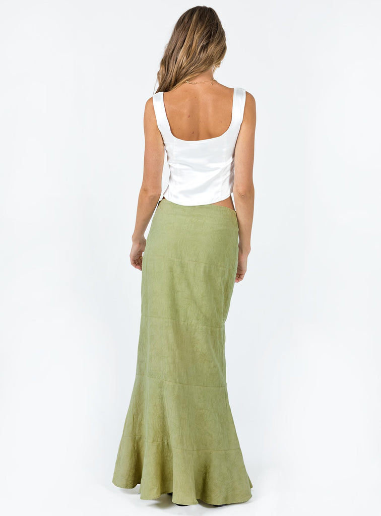 Sage green 2025 maxi skirt uk