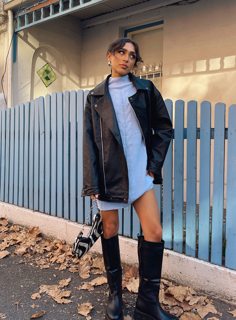 Next in Line Faux Leather Biker Jacket Princess Polly