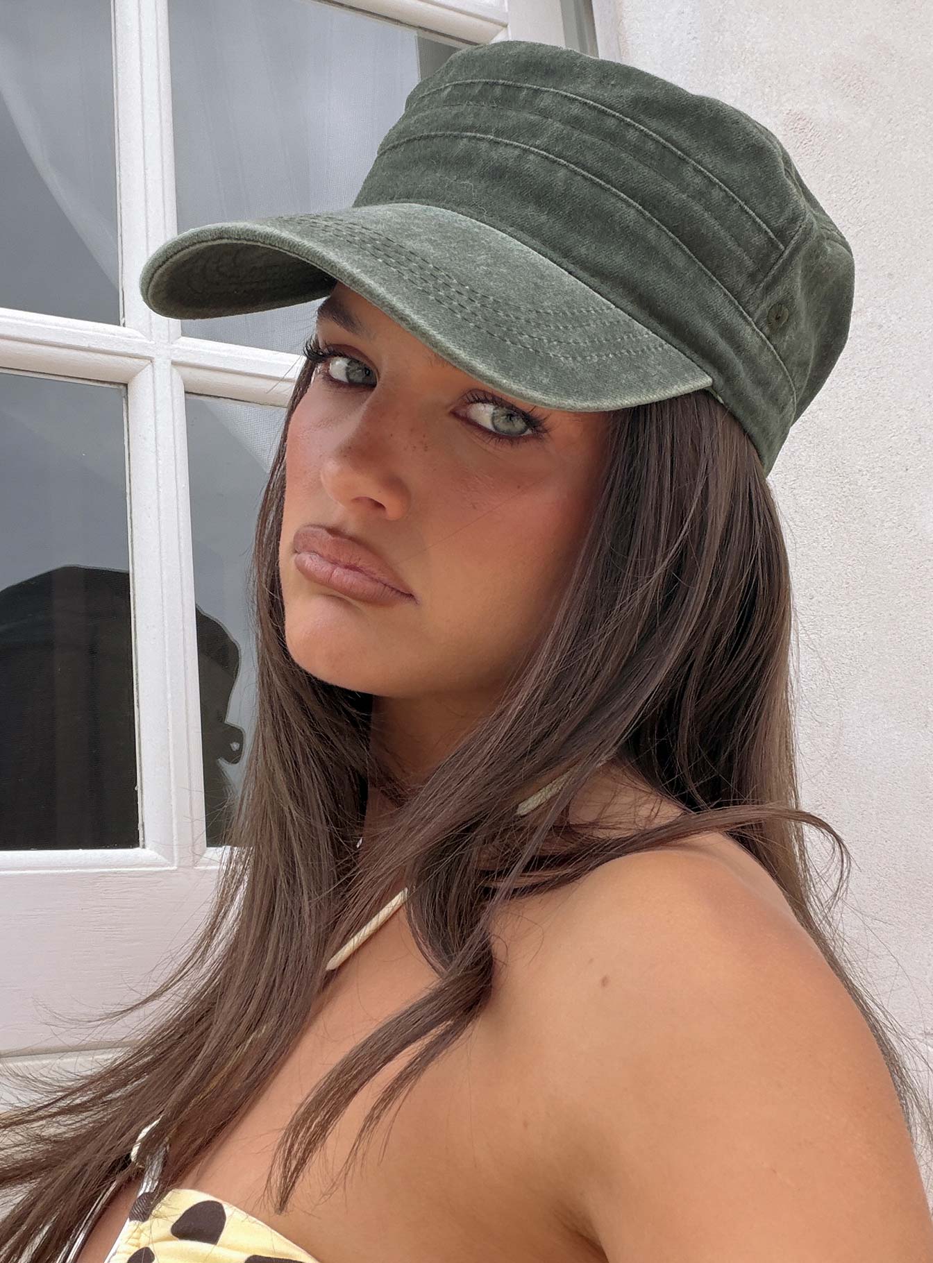 Odera Militär-Cap, verwaschenes Khaki