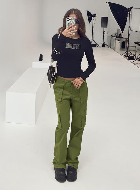 product Princess Polly  Mawson Bootleg Cargo Pant Green