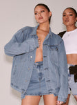 Western Denim Jacket Pale Blue