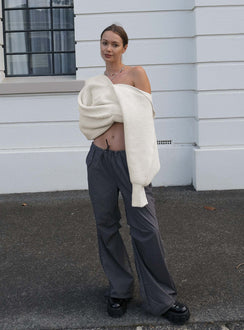 product Princess Polly High Waisted Pants  Snow Parachute Pants Slate