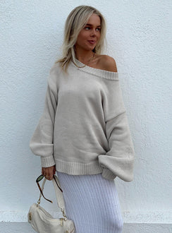 product Harmony Knit Sweater Beige Princess Polly  Cropped 