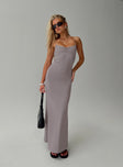 Princess Polly V-Neck  Arabellia Maxi Dress Grey