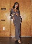 product Princess Polly Asymmetric Neckline  Clarence Maxi Dress Slate Grey