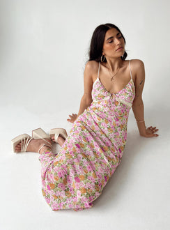 product Princess Polly High Neck  Emily Maxi Dress Pink Floral Petite