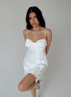 product Princess Polly Sweetheart Neckline  Snowbird Mini Dress White Petite