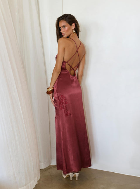 Catch You Up Beaded Maxi Dress Red | Princess Polly Catch You Up Beaded Maxi Dress Red | Princess Polly