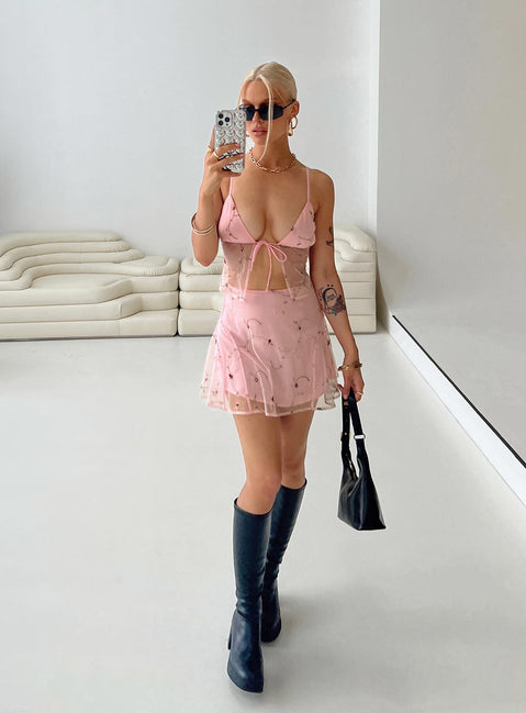 product Rosen Mini Skirt Pink Floral Princess Polly  Mini Skirts 