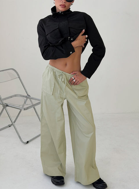 Toren Straight Leg Hose mit Kordelzug Stone