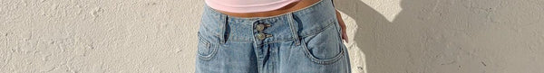 Ramos Low Rise Double Button Wide Leg Jeans Light Vintage