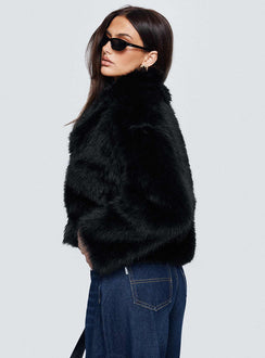 Wayland Faux Fur Jacket Black