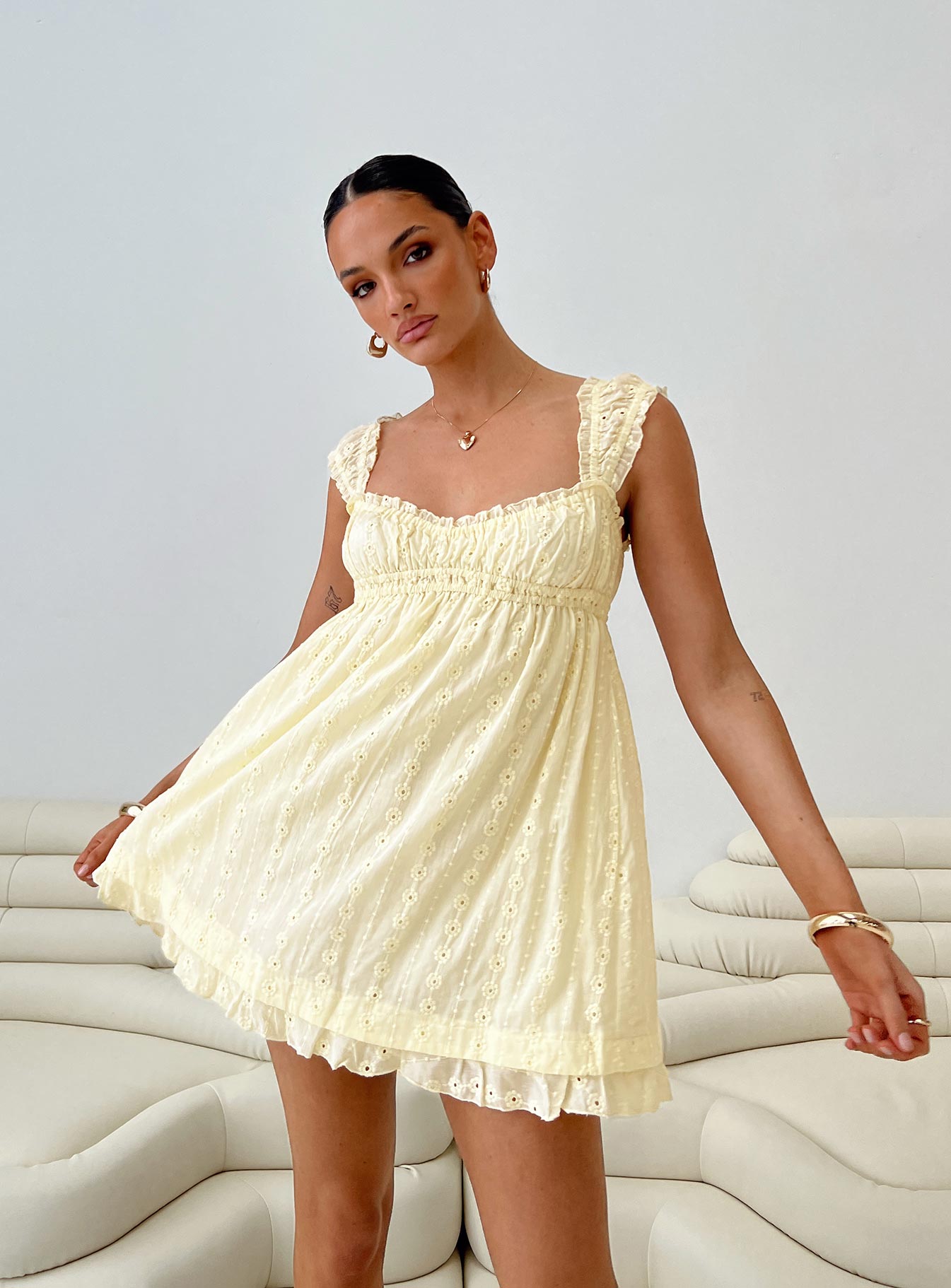 yellow dress princess polly Carlita Mini Dress Yellow