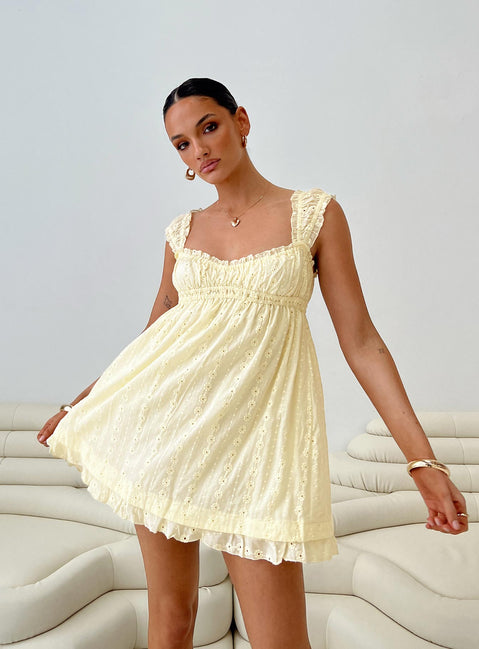 Carlita Mini Dress Yellow Carlita Mini Dress Yellow