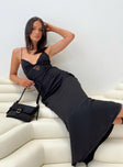 Princess Polly Sweetheart Neckline  Tramell Maxi Dress Black