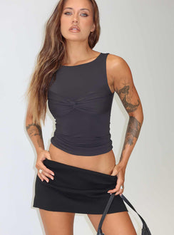 Sparky Mid Rise Skort Black