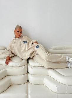 product Princess Polly  Princess Polly Track Pants Bubble Text Stone / Slate