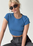 Classic Crop Tee Blue