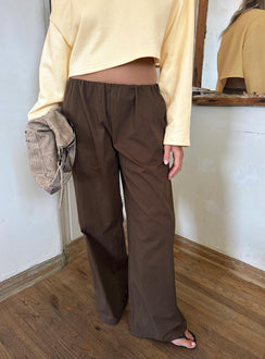Lunea Concealed Waistband Pants Brown