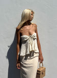 product Princess Polly Sleeveless Asymmetric Neckline  Long Summer Nights Top Ivory Low Impact