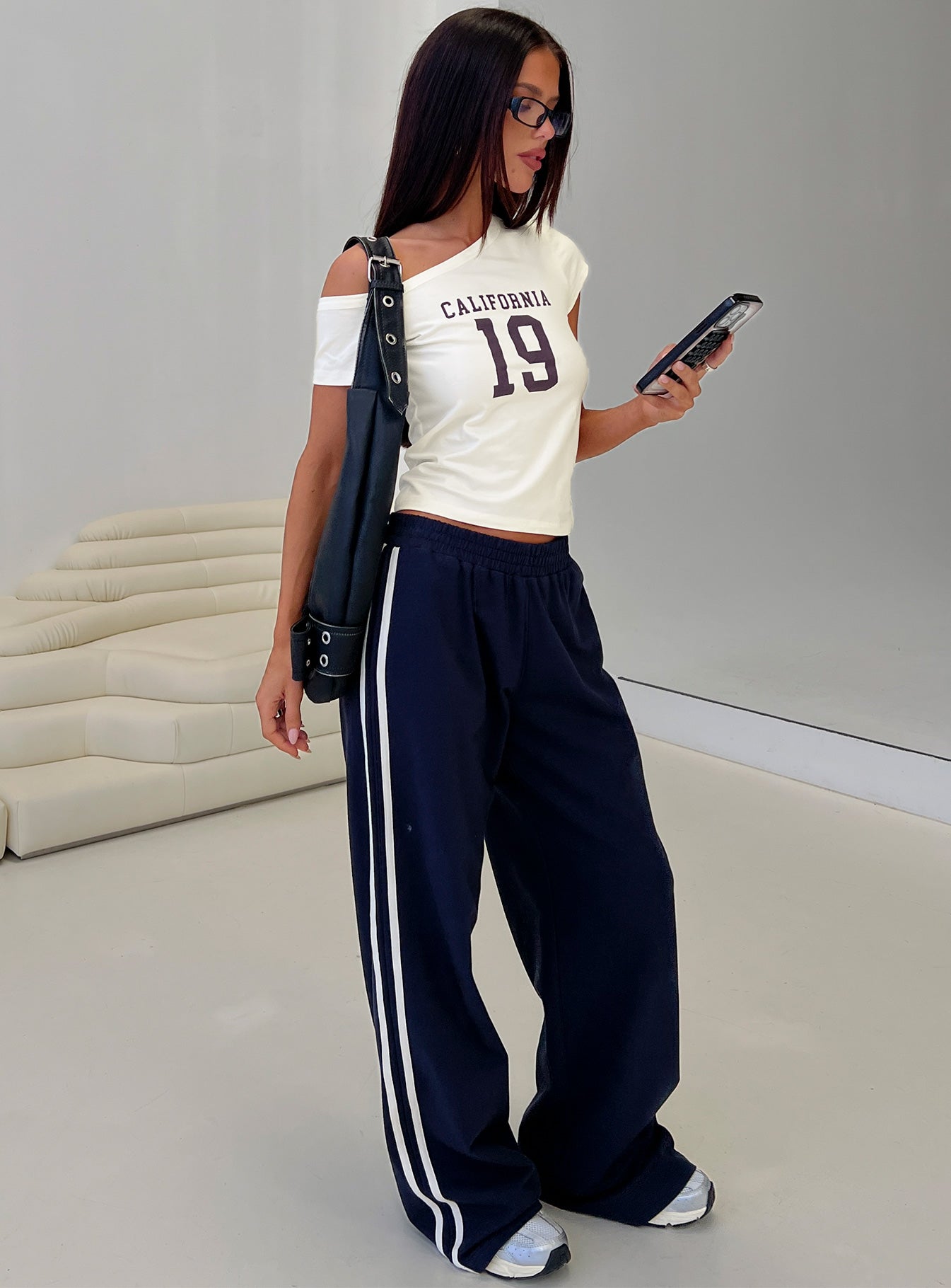 Cali Babe Cold Shoulder Top Ivory