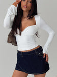 Sampson Long Sleeve Top White