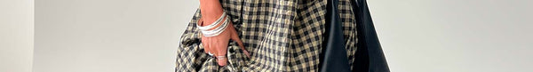 Cartmel Check Maxi Dress Cream Petite