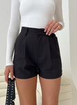 Seize The Day Shorts Black Princess Polly high-rise 