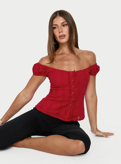 Gysella Off Shoulder Web-Top Rot